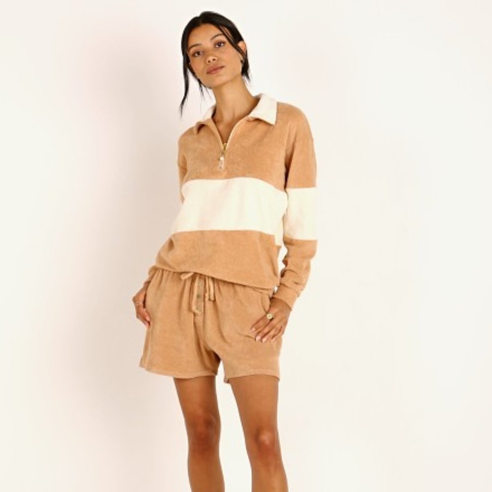 DONNI Terry Henley Short - Latte - XS - NWT